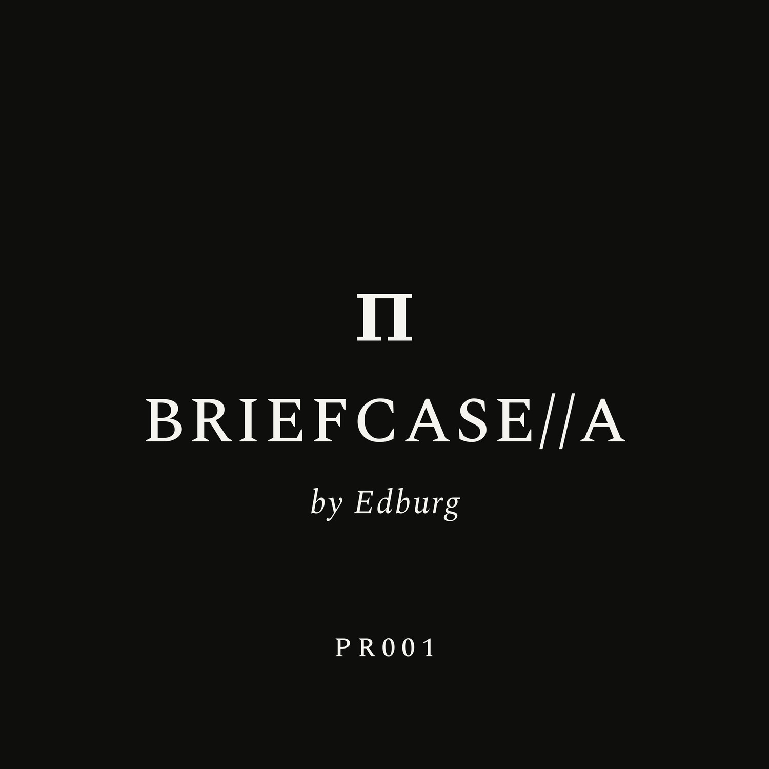 Briefcase//A, Edburg. PR001 release artwork on Principia Records.